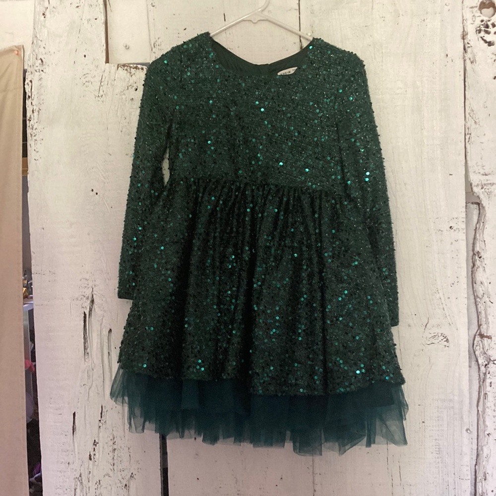 Sparkly green dress